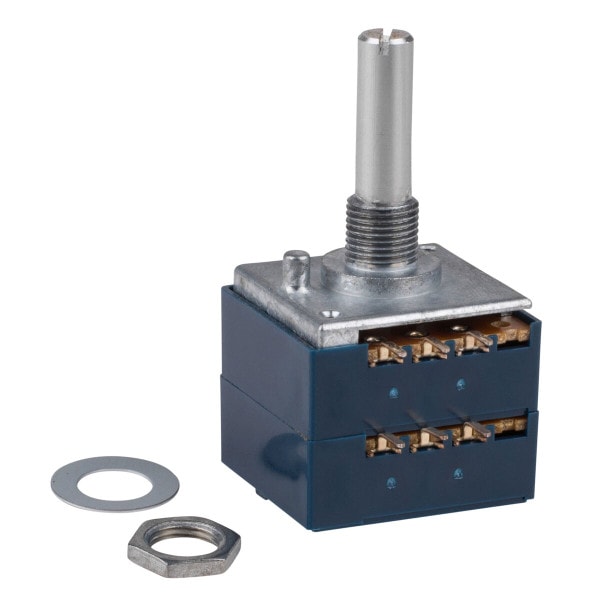 Main product image for ALPS RK27 50KA Audio Taper Potentiometer Solid Shaft 023-208